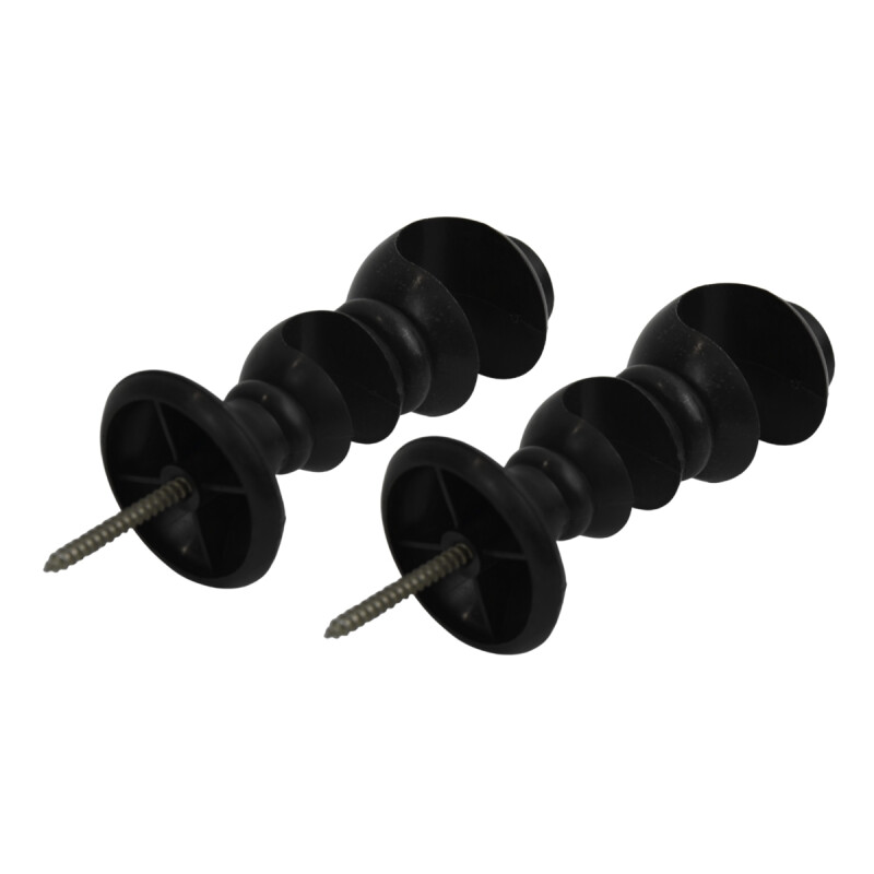 Barrote cortina metal Eurometal DUO 2,0m + 2 soportes NEGRO