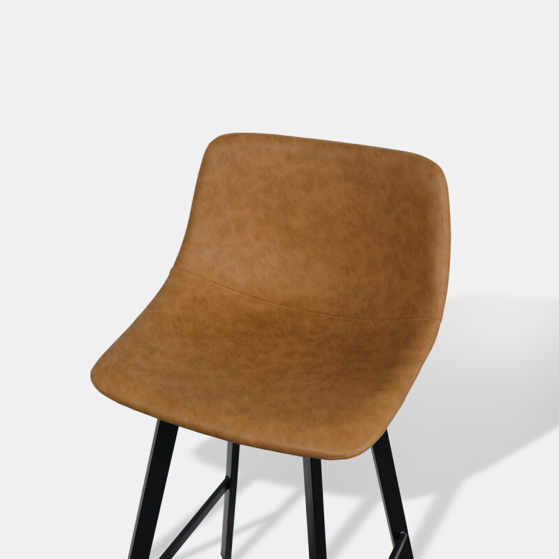 SILLA BAR CUERINA CAMEL 42X45X96CM Unica