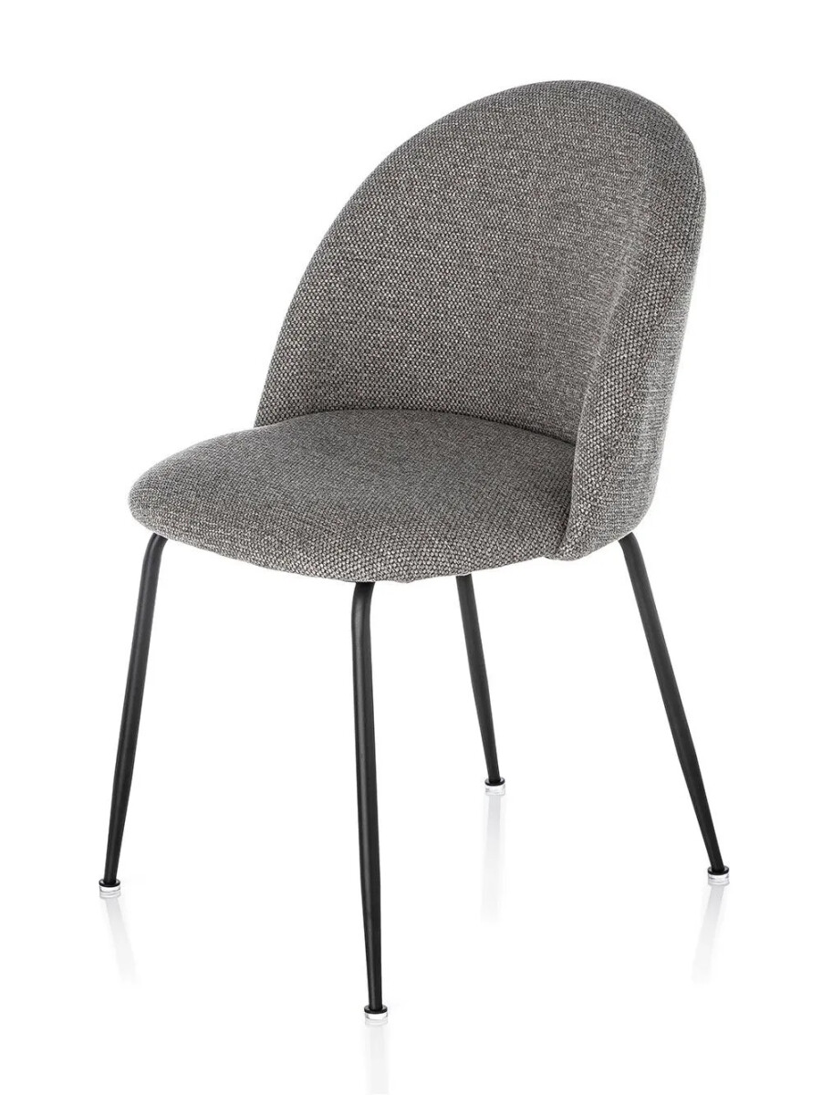 Silla Comedor ComboHome Cali Eames Acolchada Tela Premium - Gris 1 