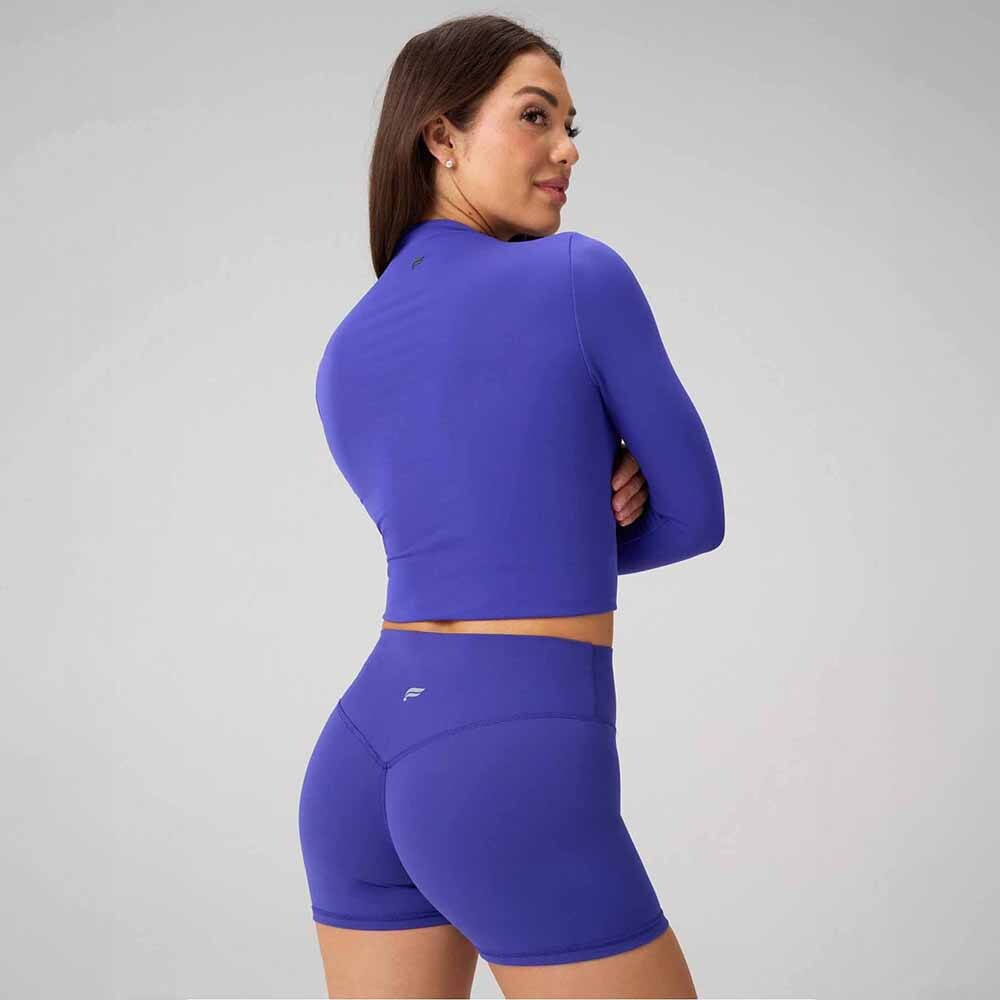 Polo Manga Larga Seamless Long-Sleeve Essential Tee Mujer Nightfall