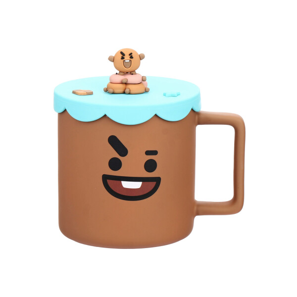 Taza BT21 con tapa 425ml Shooky