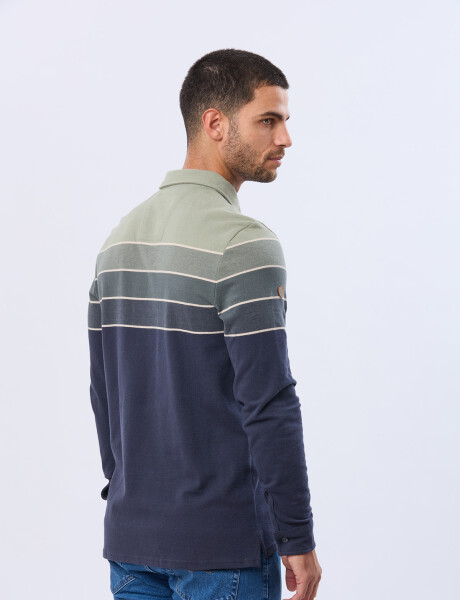 POLO PIQUE RAYADA Verde