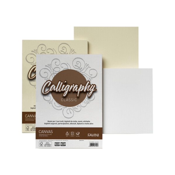 Hoja A4 Favini Calligraphy Canvas 100 g