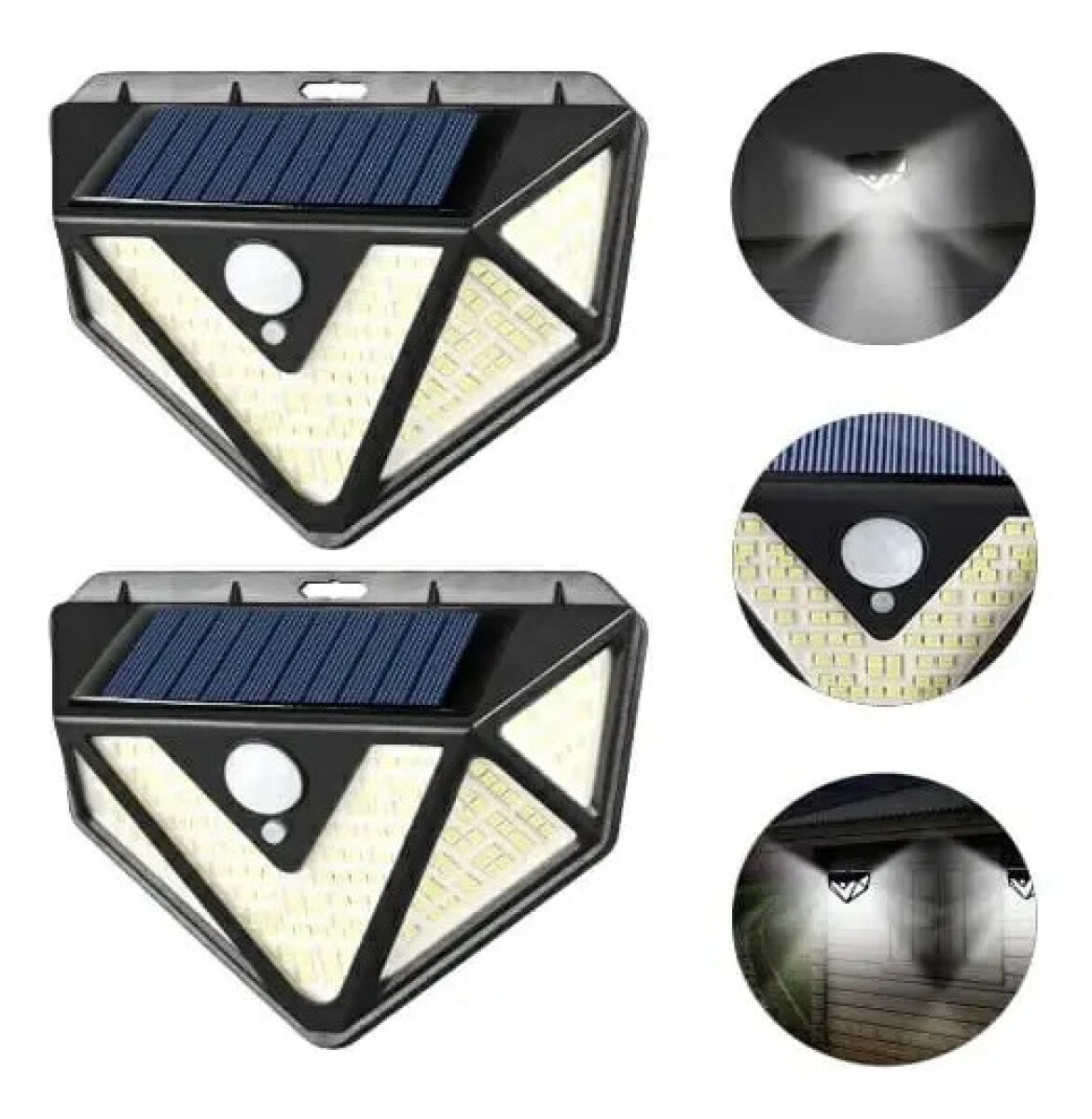 Farol Led Solar 166 Led Exterior / Interior 