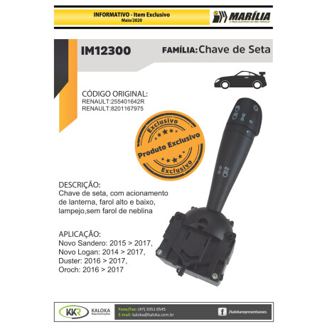 LLAVE BAJO VOLANTE RENAULT SANDERO DUSTER OROCH 15/18 S/CAMINERO 8201167975 MARILIA LLAVE BAJO VOLANTE RENAULT SANDERO DUSTER OROCH 15/18 S/CAMINERO 8201167975 MARILIA