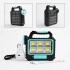 Linterna Led Farol Reflector Recargable Solar Usb + Lampara Color Celeste