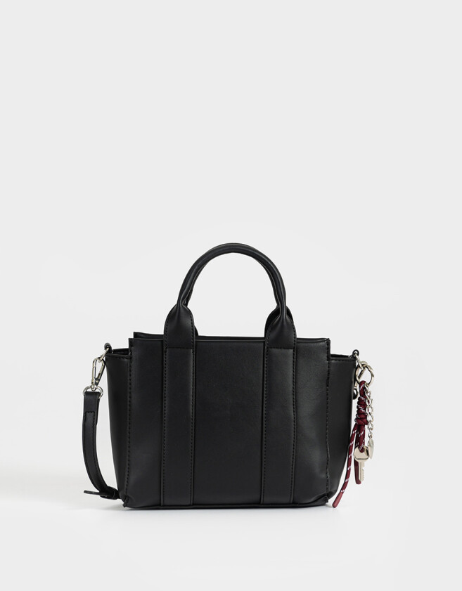 City Cartera City Con Charm - Negro