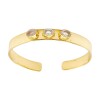 Brazalete Jaipur-Plata Rodinada con micra oro 18k-Piedra Cuarzo rosa-BR2005 conpiedra