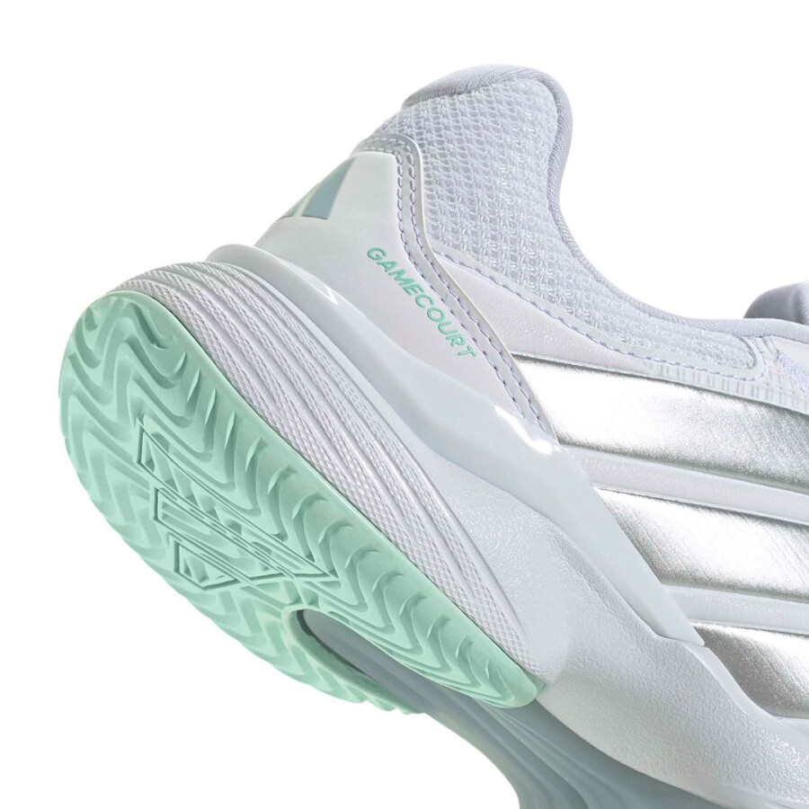Championes de Mujer Adidas Game Court 3 All Blanco - Plata
