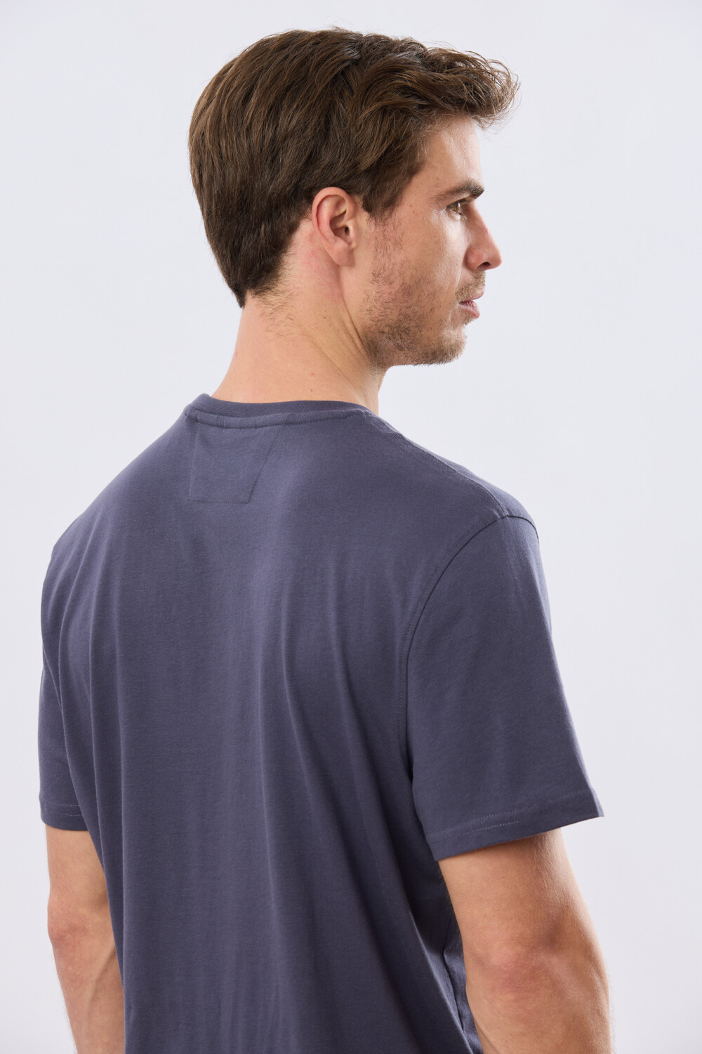 REMERA ESTAMPADA DE ALGODÓN Azul