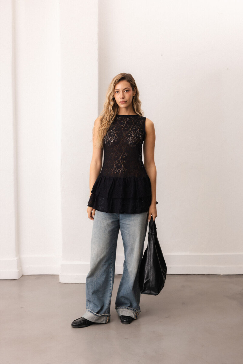 Vestido Paloma - Encaje Negro 