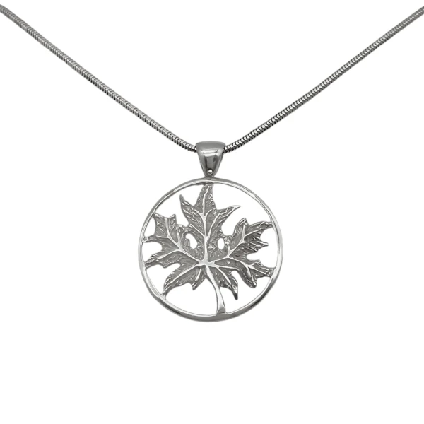 Dije Colgante Hoja de Arce- Plata 925-Sin Piedra-CP3245 sinpiedra