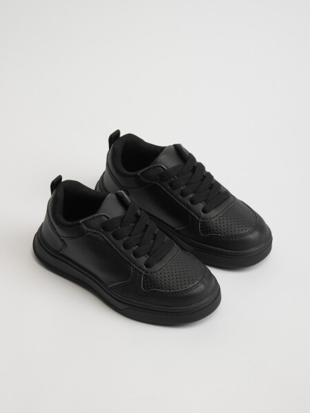 Zapatilla Cordones Negro