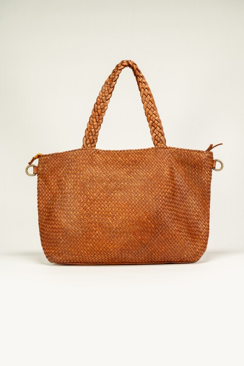 Cartera de cuero Camell