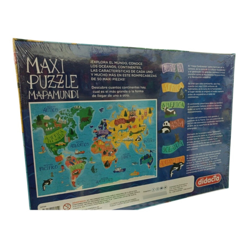Maxi Puzzle Mapamundi Didacta Maxi Puzzle Mapamundi Didacta