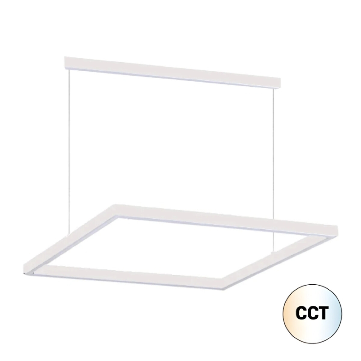 Colgante LED Cuadrado Zurich II 100 cm Blanco 