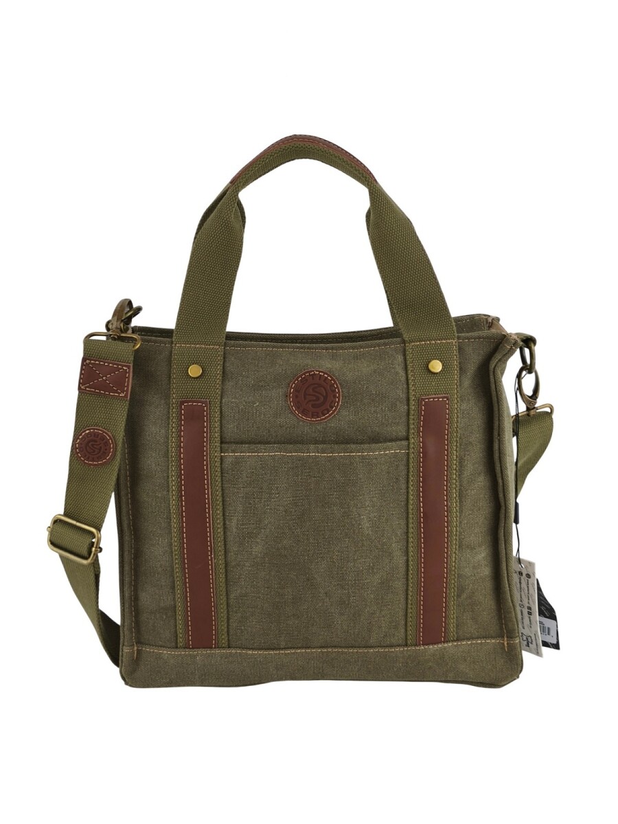 Cartera morral de lona - Verde 