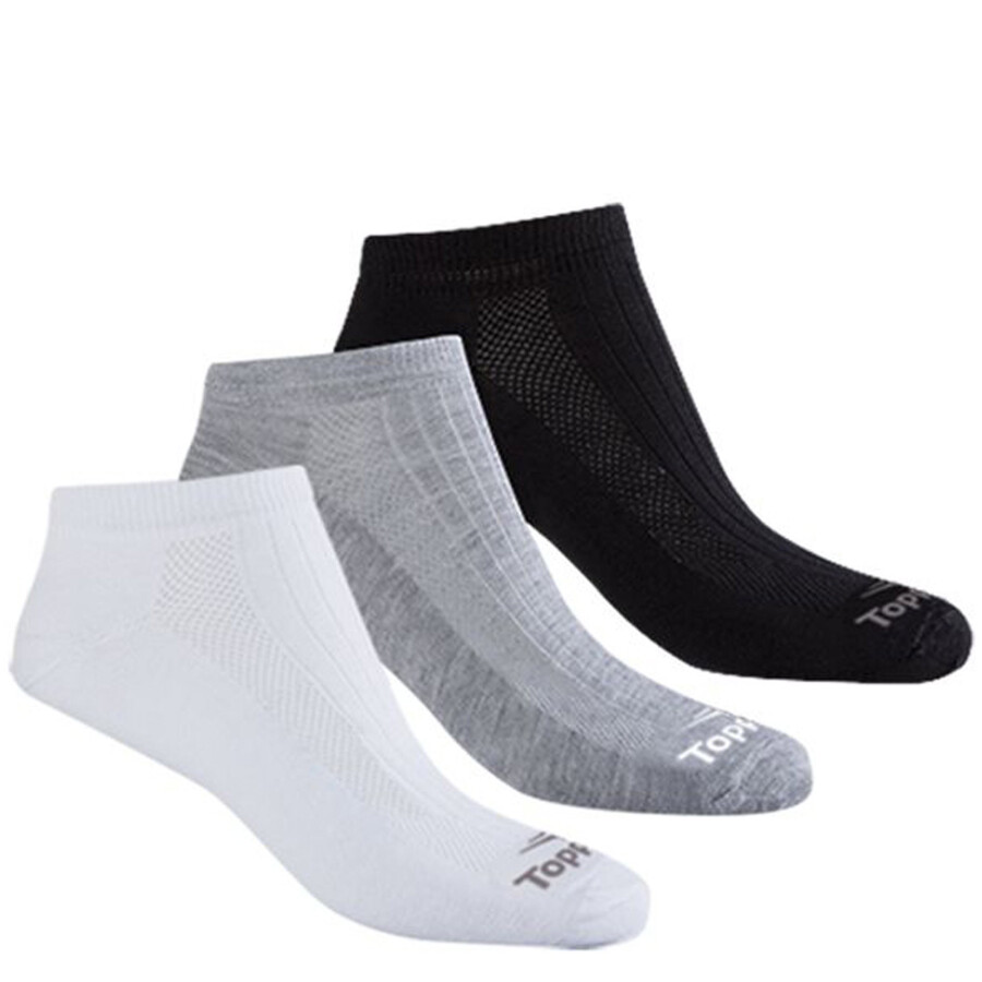 Medias de Mujer Topper x3 Soquetes Wns Blanco - Gris - Negro