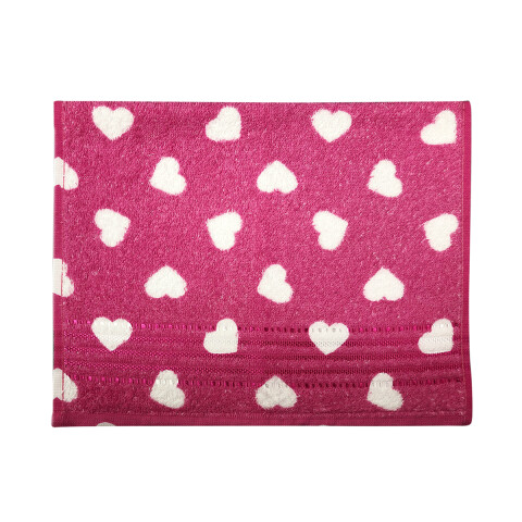 Toalla Social Estampada Prisma Dohler 30 x 45 cm Corazón Rosa