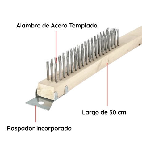 Cepillo Alambre con Raspador 30 cm Concasse Cepillo Alambre con Raspador 30 cm Concasse