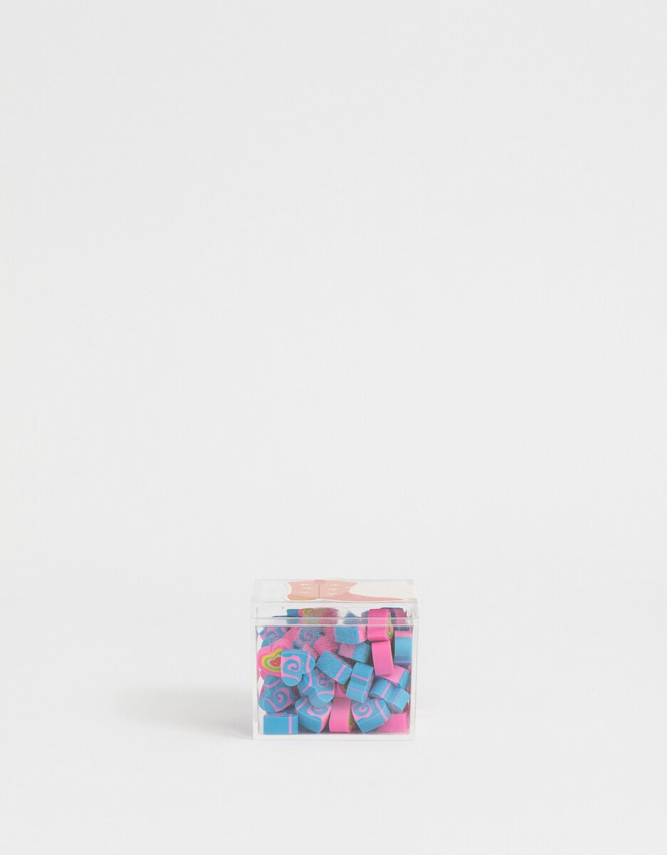 Set De Mini Gomas En Caja 