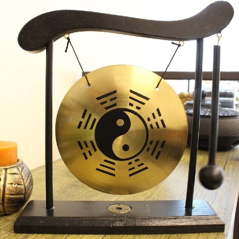 Gong de latón de sobremesa adorno Gong de latón de sobremesa adorno