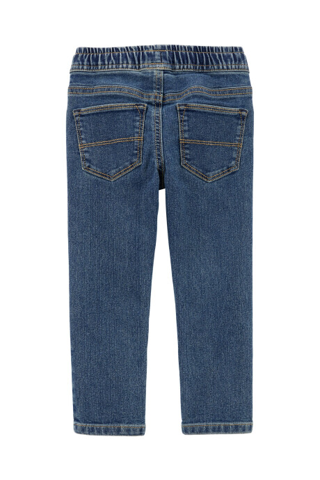 Pantalón de jean con cintura elastizada. Talles 12-24M Sin color