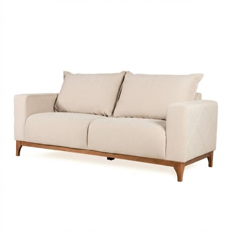 Sofá Oregon - Tela Microfibra - 3 cuerpos FX4-10 (Beige)