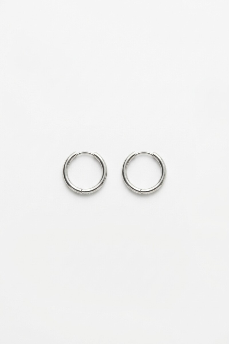 Aros acero small plateado