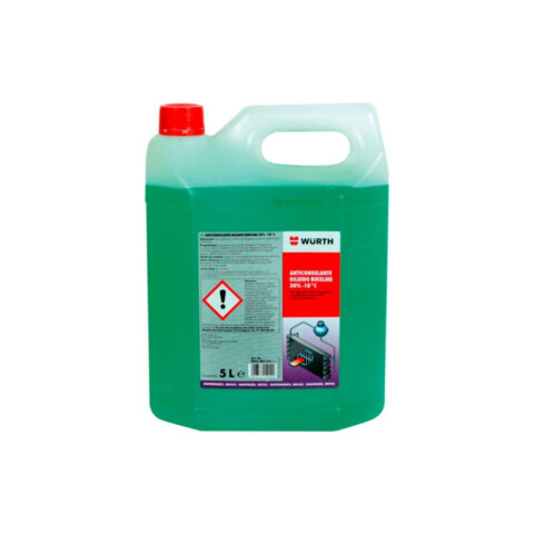 LIQUIDO REFRIGERANTE ANTICONGELANTE VERDE WURTH 5L Liquido Refrigerante Anticongelante Verde Wurth 5l