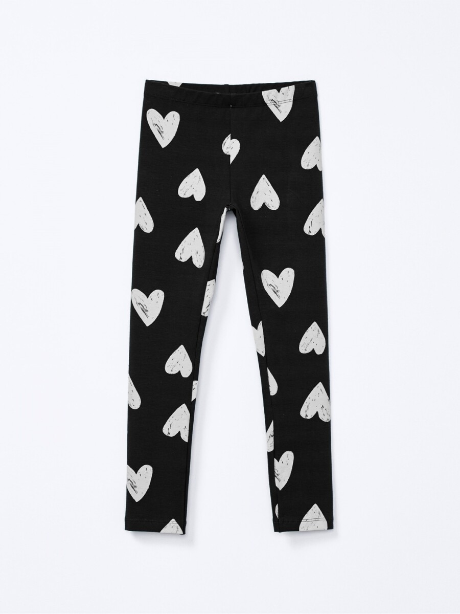 CALZA INFANTIL ESTAMPADA - NEGRO 