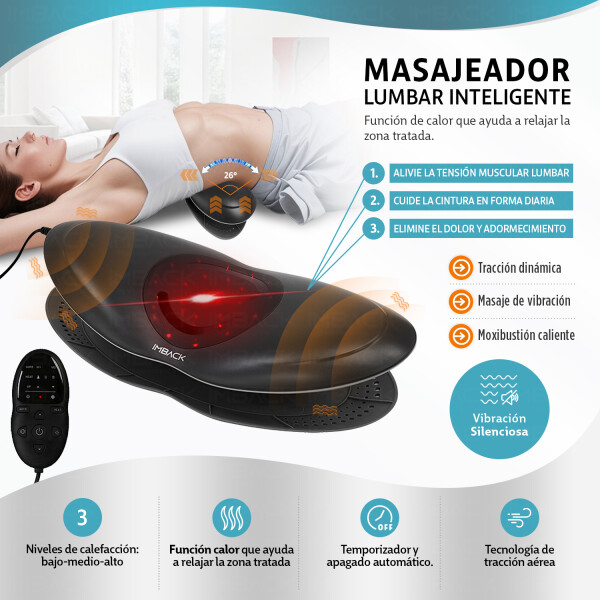 Masajeador Electrico Espalda con Bateria Cervical Lumbar Cintura MSJ011 Masajeador Electrico Espalda con Bateria Cervical Lumbar Cintura MSJ011