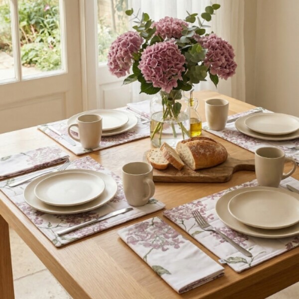 Set X 4 Servilletas Hortensia