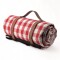 Manta De Picnic Playa Con Correa Cuero Pu 2x2 Metros Rojo