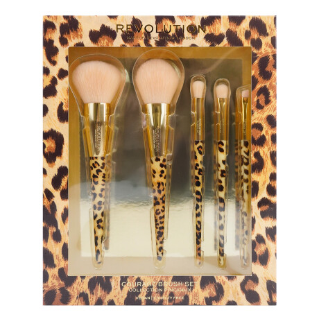 Set de brochas de maquillaje animal print Set de brochas de maquillaje animal print