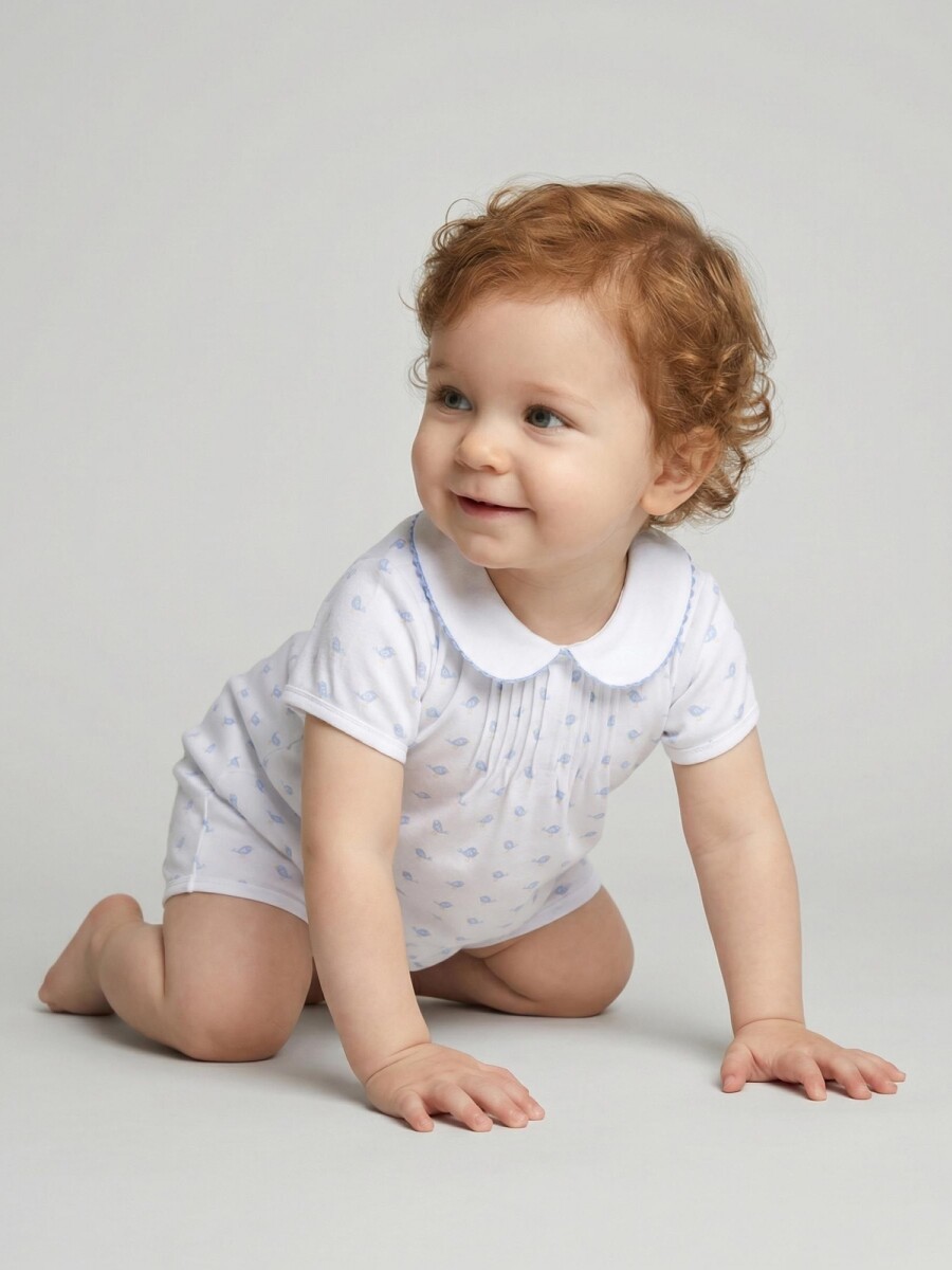 Pijama De Bebe Corto Gris