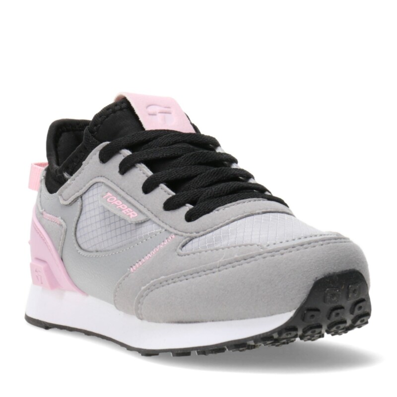 Championes Infantiles Topper Oldi Kids Gris - Negro - Rosa