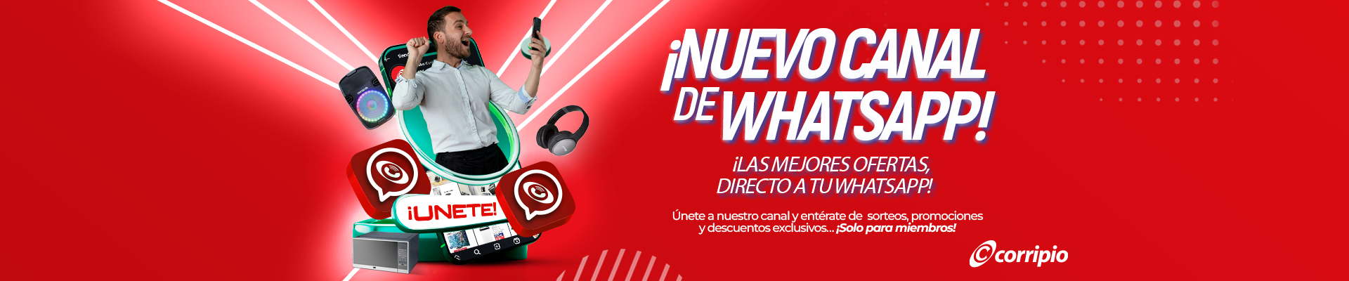 Nuevo canal de Whatsapp - Tiendas Corripio