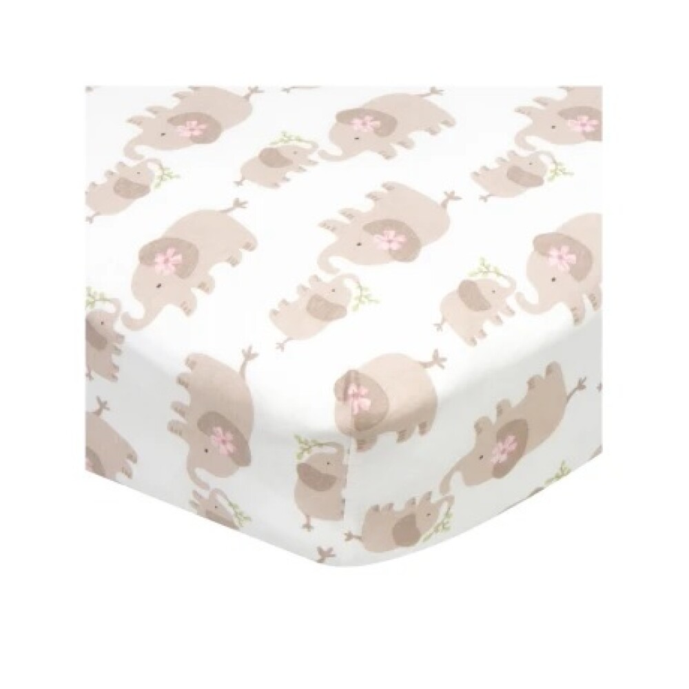 Sabana bajera universal x1 GERBER Elefante Beige Rosa