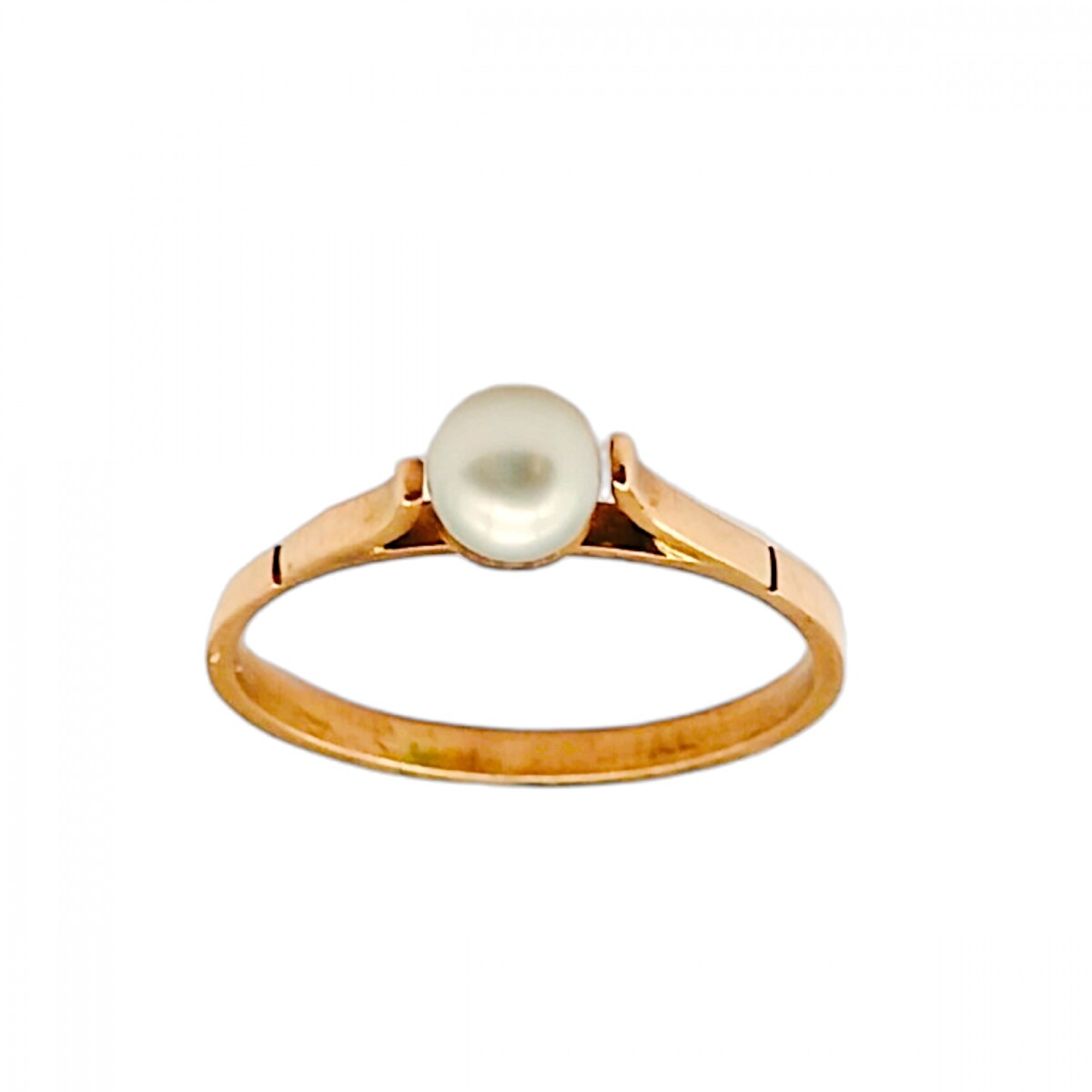 Anillo Solitario-Oro bajo-Perla-AN8168 - conperla 