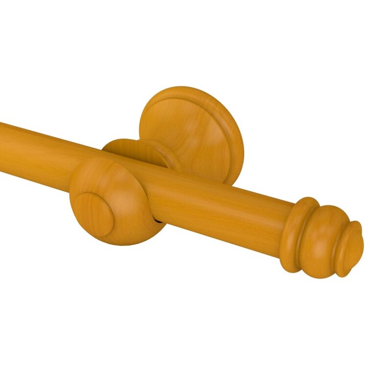 Barrote cortina de metal 1,5 m + 2 Soportes MARRON CLARO