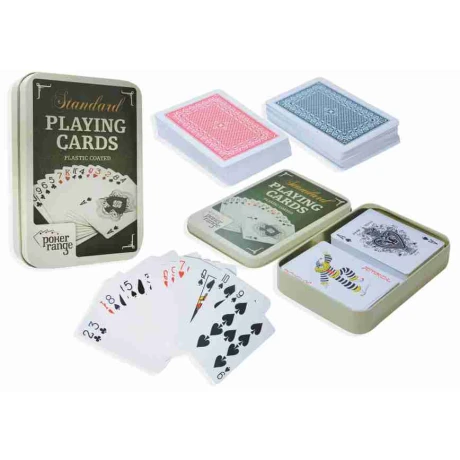 CARTAS DE POKER X2 MAZOS ESTUCHE LATA CARTAS DE POKER X2 MAZOS ESTUCHE LATA