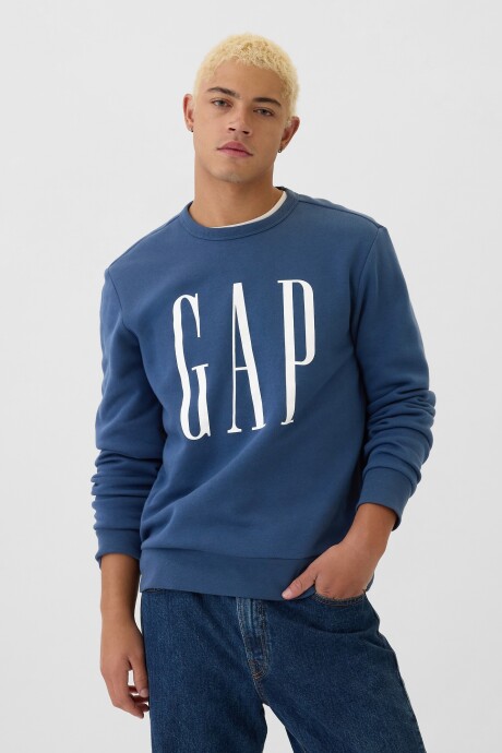 Buzo Deportivo Logo Gap Hombre Blue Shade