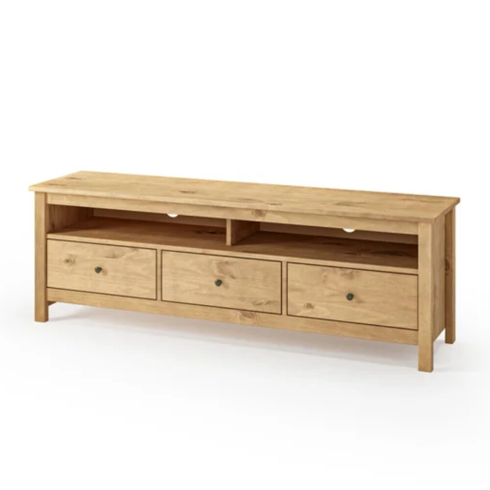 Rack TV 3 Cajones Madera Natural - Mari Miel