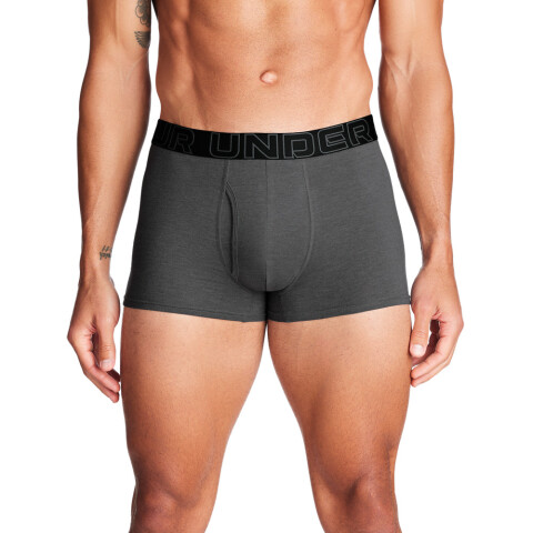 UA PERFORMANCE COTTON SOLID (3 PACK)-CTR/RED/STL Castlerock Full Heather/Red/ Steel-025