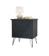 Mesa de luz Americana Plus 2 Cajones Gris