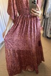 Vestido kiilpan seda Tonos rojos y rosas