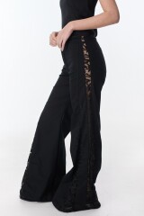 Pantalon Murra Combinado Negro