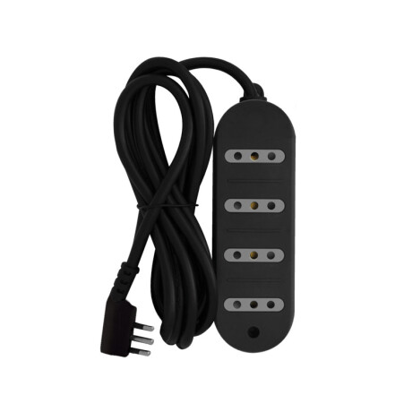 ALARGUE 4 2P+T 10A 2.5M Alargue 4 2P+T 10A 2.5m Negro