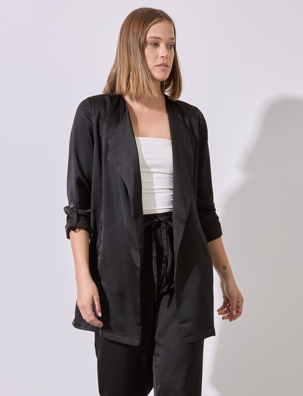 Chaqueta Saten NEGRO